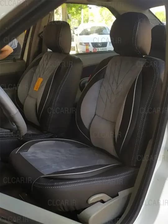 روکش صندلی طرح باربارا چرم و مخمل (سفارشی) مناسب پژو 207 کد (P07-BRM) — تصویر ۲