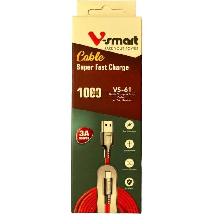 کابل شارژ USB به USB-C وی اسمارت مدل VS-61 — تصویر ۳