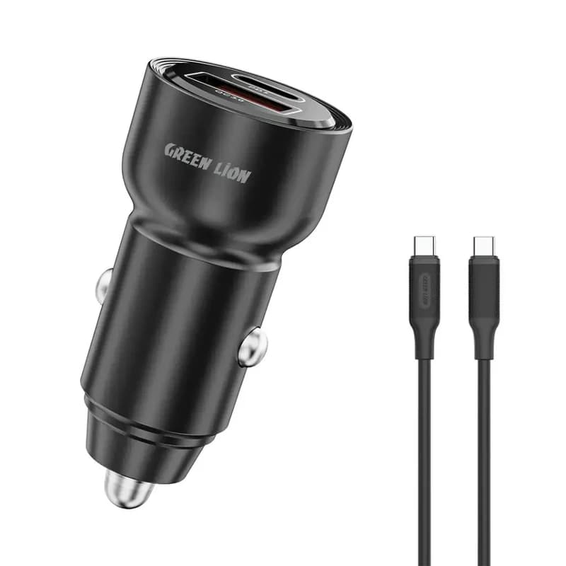 شارژر فندکی گیرین لاین مدل dual port usb-c به usb-c 50 وات