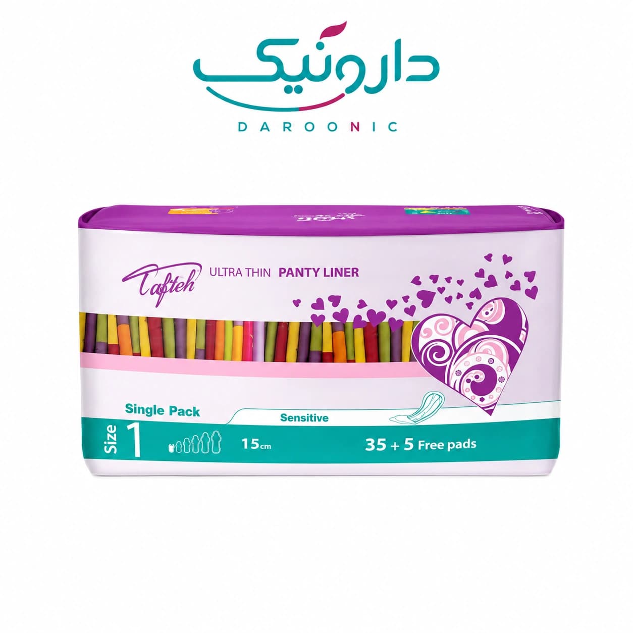 پد روزانه تافته مدل Ultra Thin بسته 40 عددی Tafteh Ultra Thin Daily Pad 40 pcs