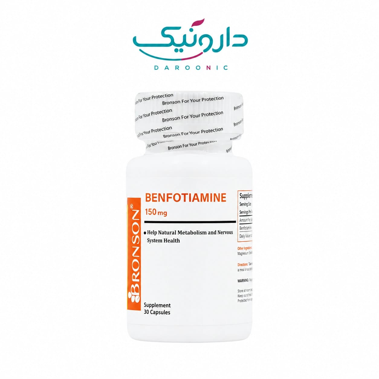 کپسول بنفوتیامین 150 برونسون 60 عددی Bronson Benfotiamine 150 mg 60 Capsules