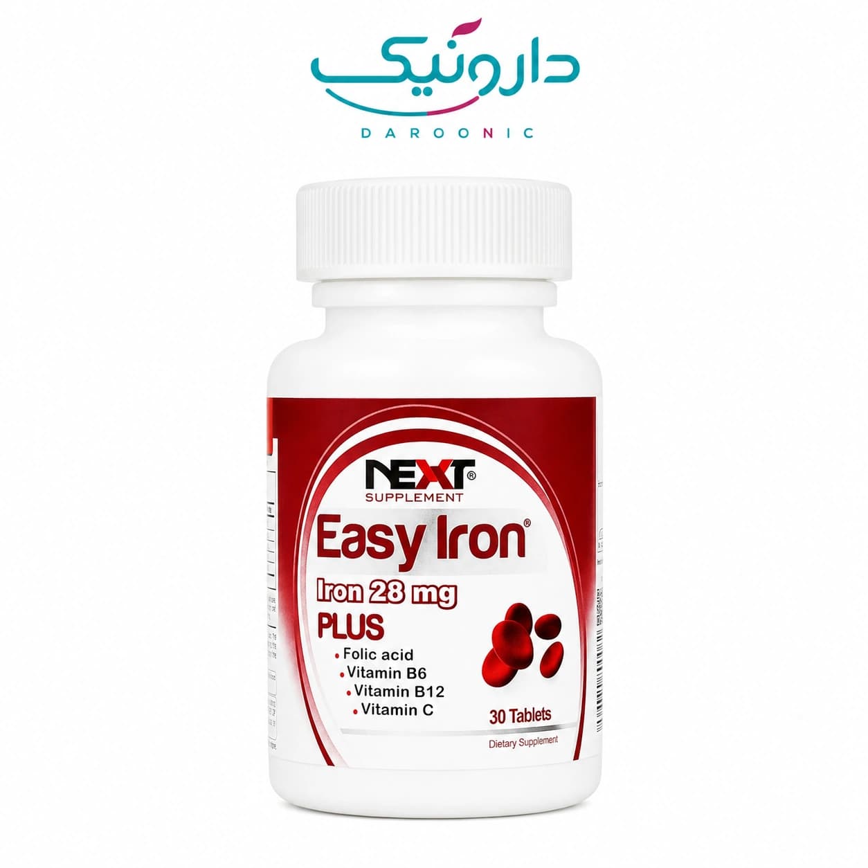 قرص ایزی آیرون پلاس نکست ساپلمنت 30 عددی Next Supplement Easy Iron Plus 30 Tablets