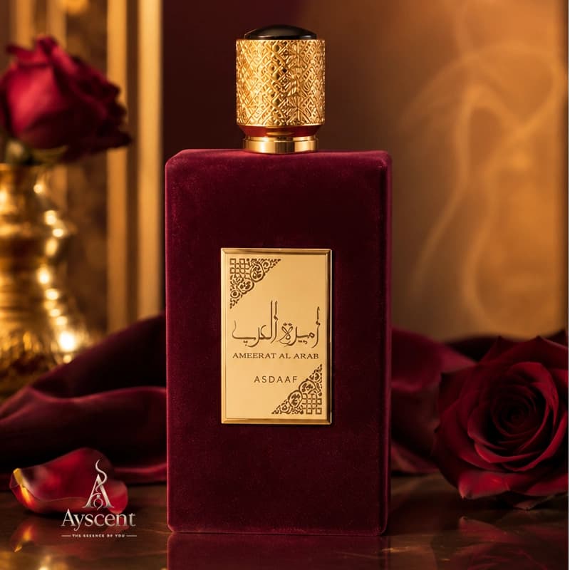 ادکلن لطافه امیر العرب قرمز زنانه حجم 100 میلی لیتر اصلی — تصویر ۳