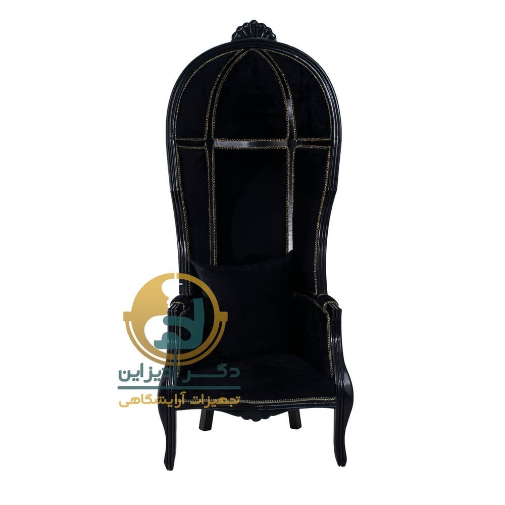 مبل چوبی ساده تک نفره پشت بلند پریزاد
