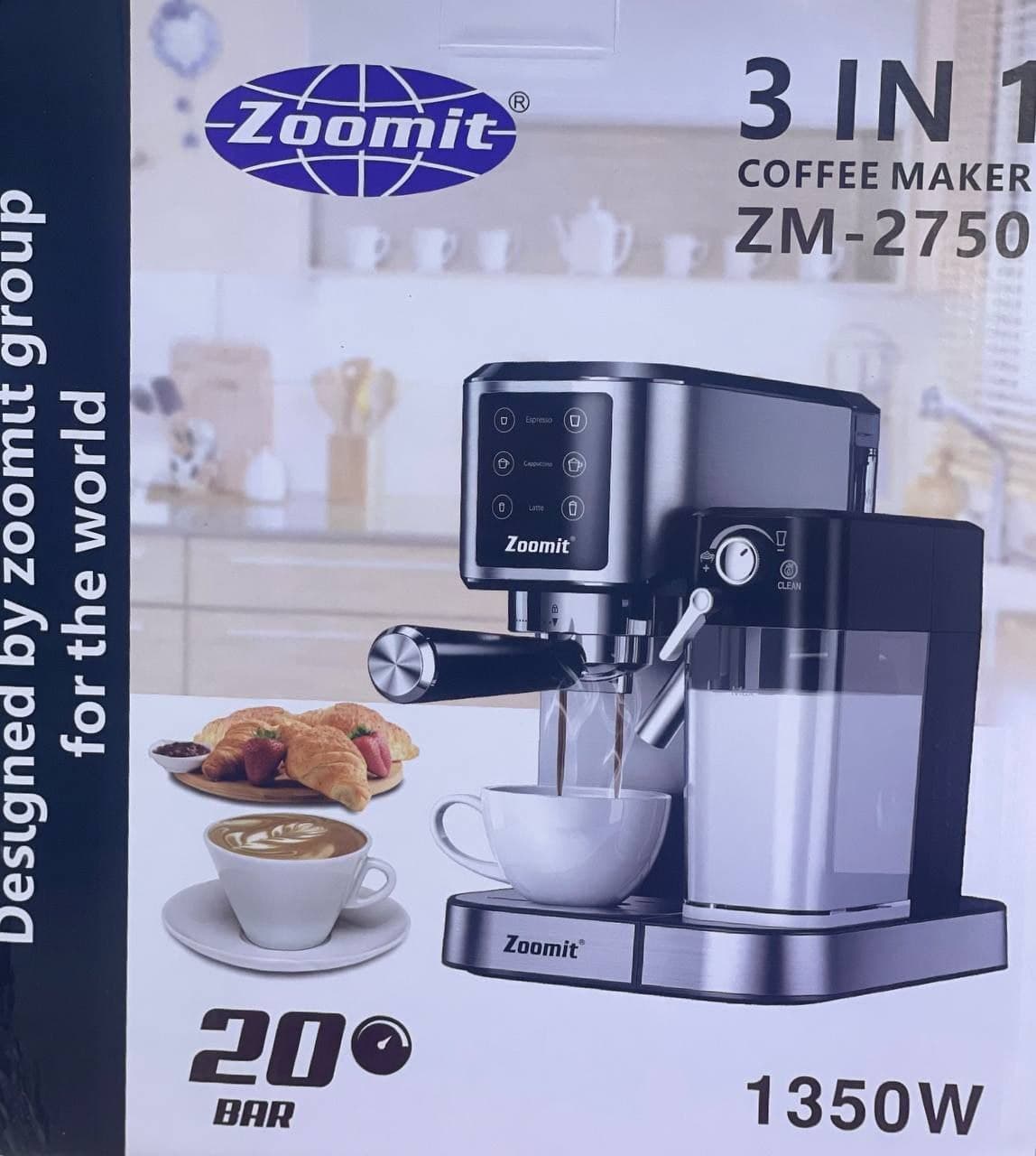اسپرسوساز 3 کاره مدل 2750 زومیت اصل / ZOOMIT ZM-2750 — تصویر ۲