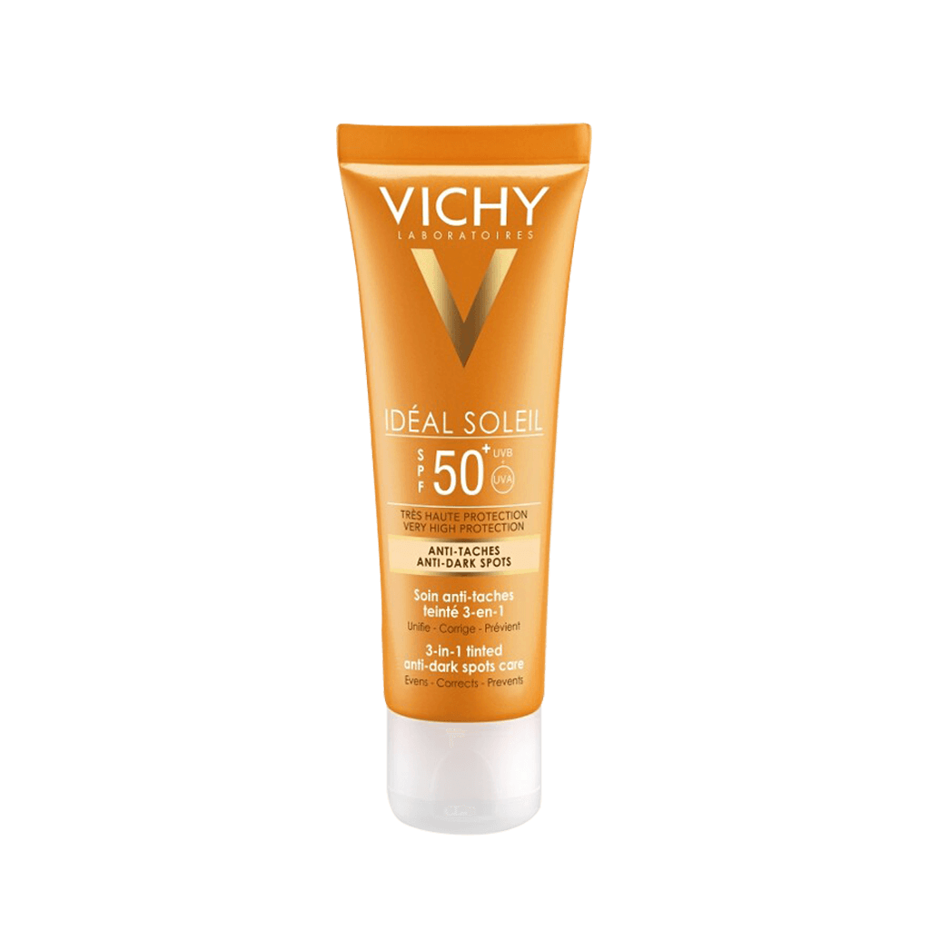 کرم ضد آفتاب و ضد لک رنگی ویشی SPF50 مناسب پوست های معمولی و دارای لک ۵۰ میلی لیتر