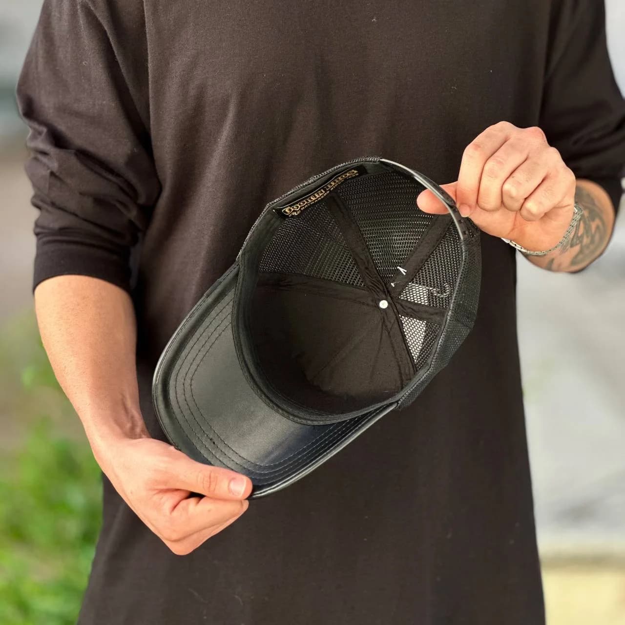 کلاه گورین black sheep چرم — تصویر ۵