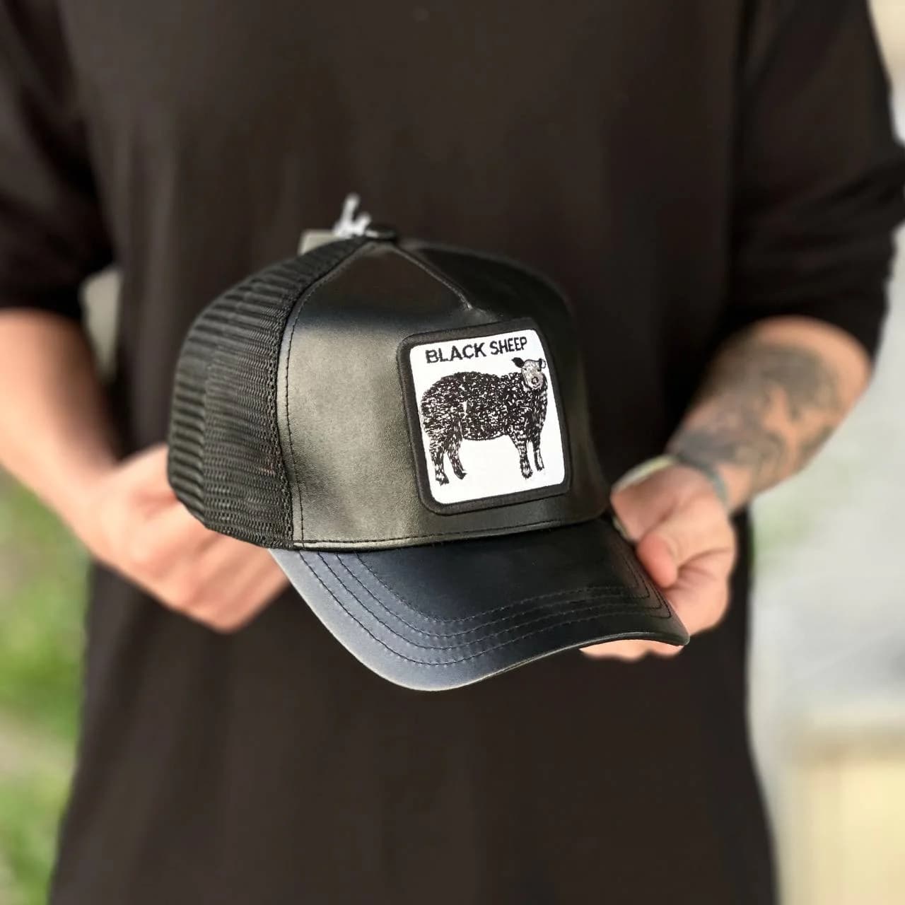 کلاه گورین black sheep چرم — تصویر ۲