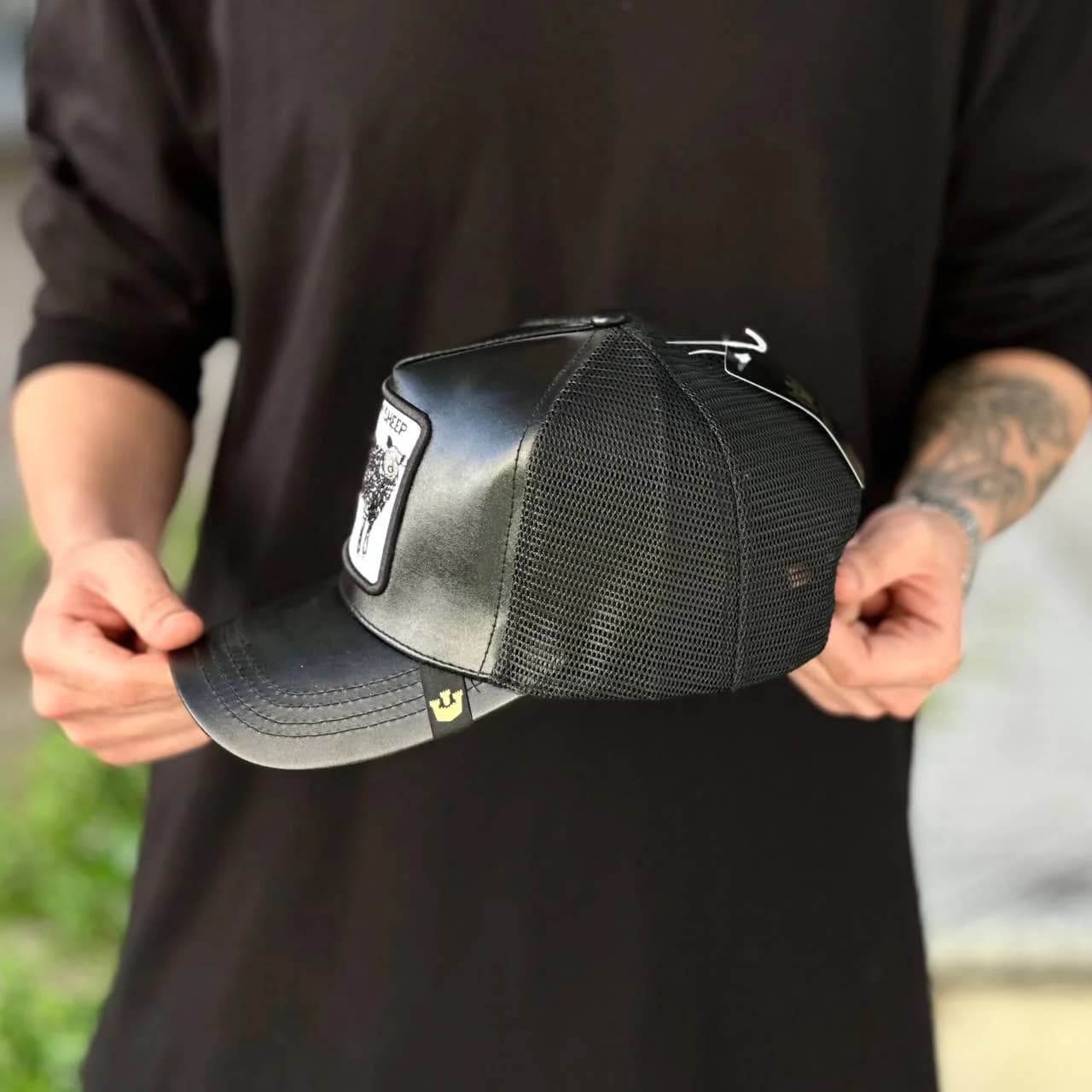 کلاه گورین black sheep چرم — تصویر ۳