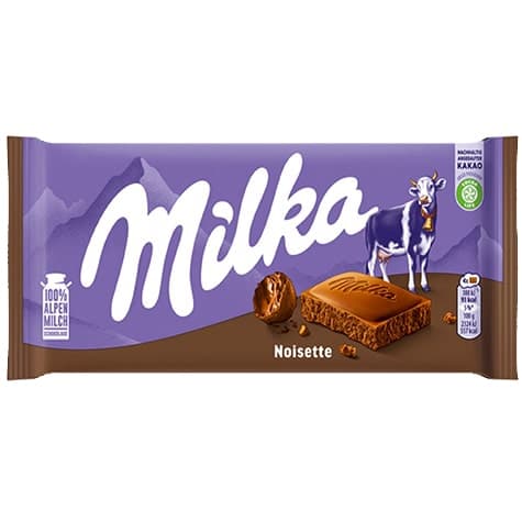 شکلات تخته‌ای میلکا فندقی ۹۰ گرمی