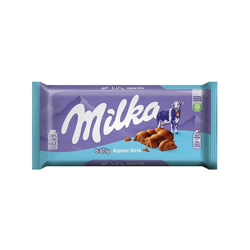 شکلات تخته‌ای حبابی میلکا ۹۰ گرمی