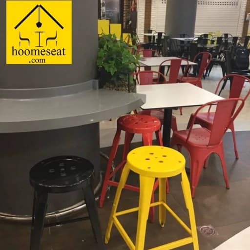 صندلی فلزی مناسب برای اپن و اشپزخانه رنگ کوره ای الکترواستاتیک برای اپن ارتفاع 70 برای میز غذاخوری 50 سانت مبلمان فرنا مدل 1127023