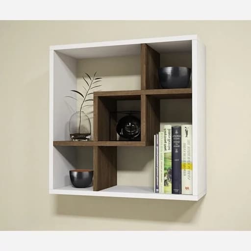 شلف دیواری کتابخانه دیواری کد 537 مبلمان فرنا مدل 1123444