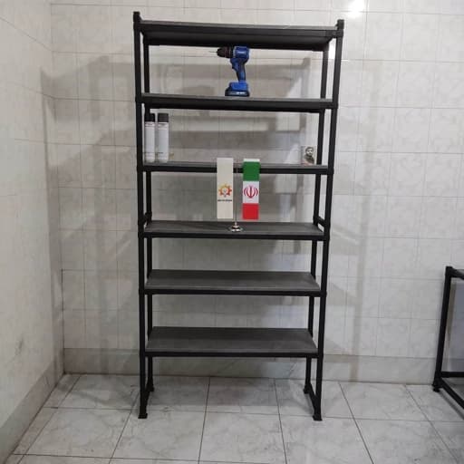 قفسه چوب و فلز خاکستری مبلمان فرنا مدل 1123370