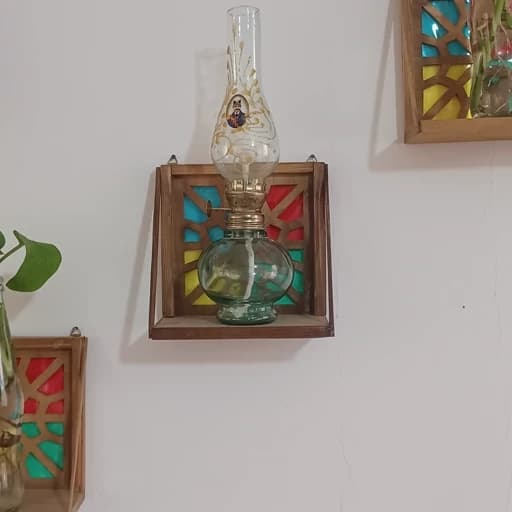 شلف دیواری سنتی ست 3 تایی سایز 15در15 چوبی مبلمان فرنا مدل 1123337