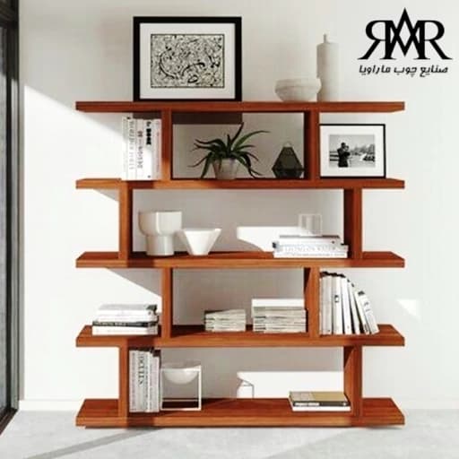 قفسه کتاب و دکوری چوبی کد B08 -ارسال رایگان مبلمان فرنا مدل 1123320
