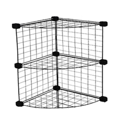 ست قفسه مشبک مدل هلالی کنج دو طبقه سایز 32×32 مبلمان فرنا مدل 1123262
