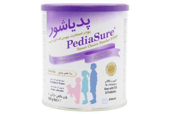 پودر مکمل غذایی پدیاشور ابوت با طعم وانیل مناسب کودکان 2 تا 10 سالAbbott Pedia Sure Complete 400G