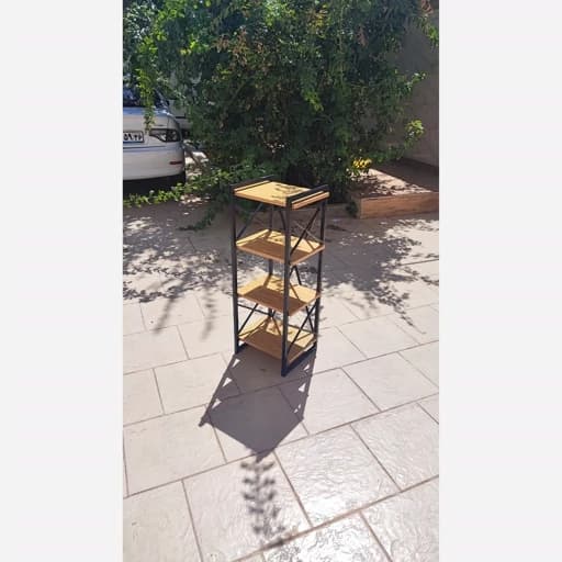 شلف 4طبقه چوبی فلزی مبلمان فرنا مدل 1123220
