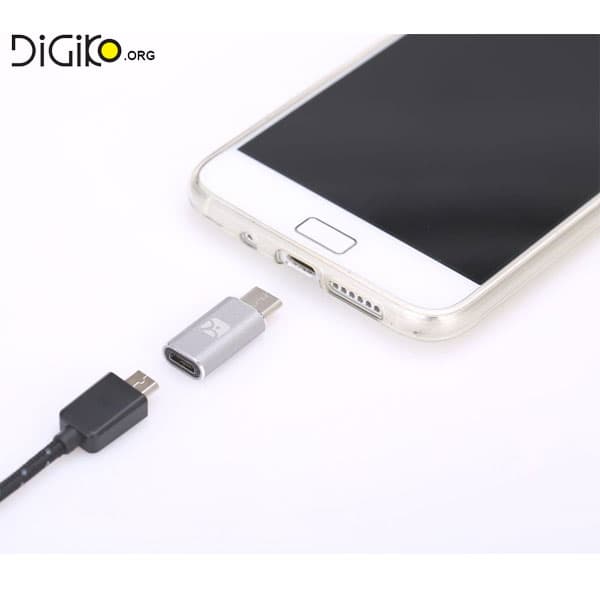 تبدیل میکرو USB به TYPE C USB 3.1 طرح فلزی — تصویر ۳