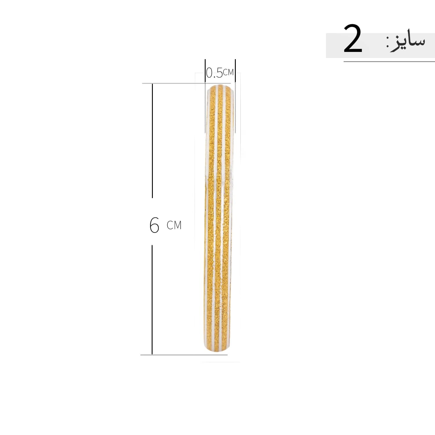 النگو نقره زنانه دو رنگ باریک طرح سه خط عیار 925 — تصویر ۶
