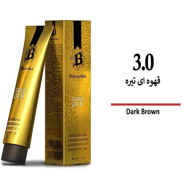 رنگ مو بیجورکا سری طبیعی قهوه ای تیره 3