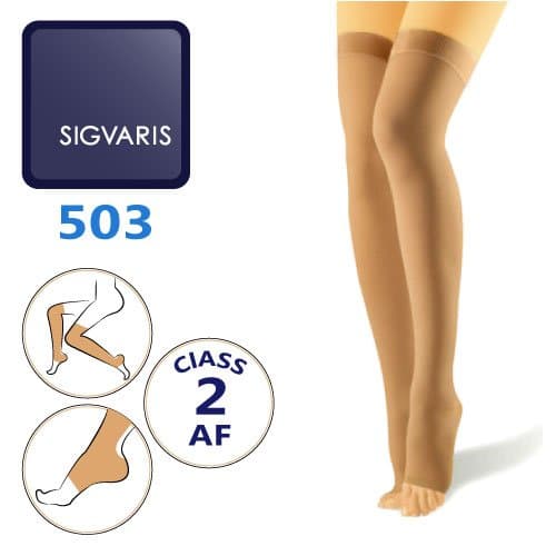 جوراب واریس ضخیم کلاس دو 503 نیمه ران سیگواریس Sigvaris 503 AF – کد 690