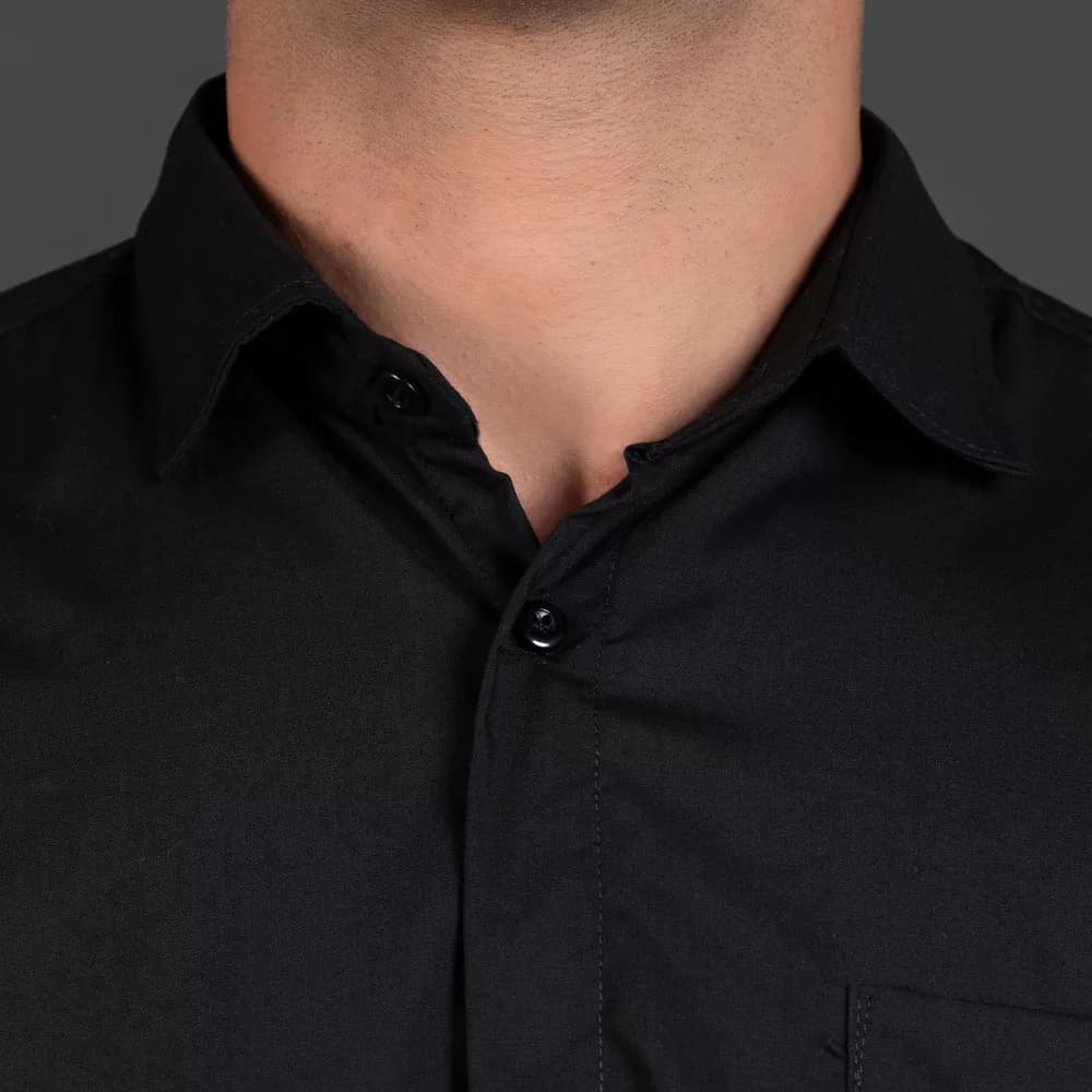 پیراهن مردانه مشکی سایز بزرگ کد 26527 — تصویر ۳