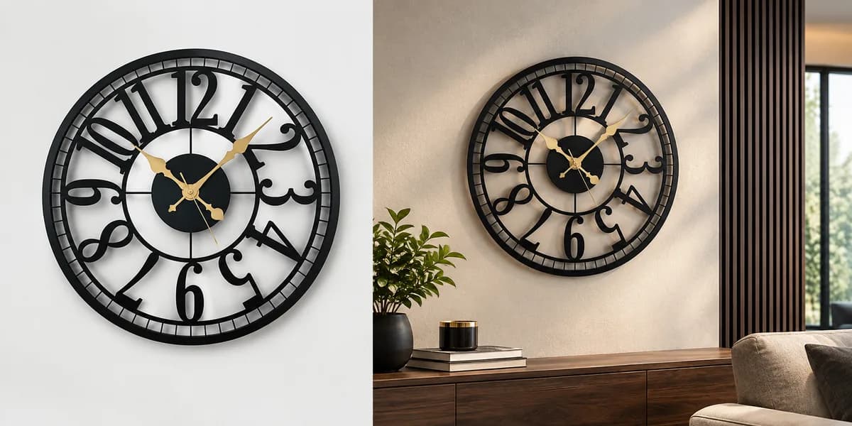 فایل برش ساعت فلزی طرح مدرن کد ۰۲۴