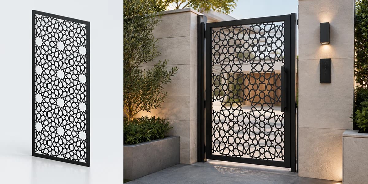 فایل برش پنل فلزی طرح گل گره‌ای کد ۲۳۶۴۷