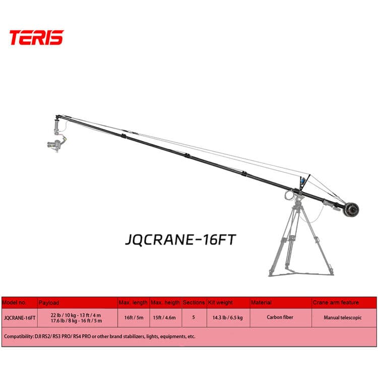 کرین 5 متری فیبر کربن تریس مدل Teris JQCRANE-16FT — تصویر ۲