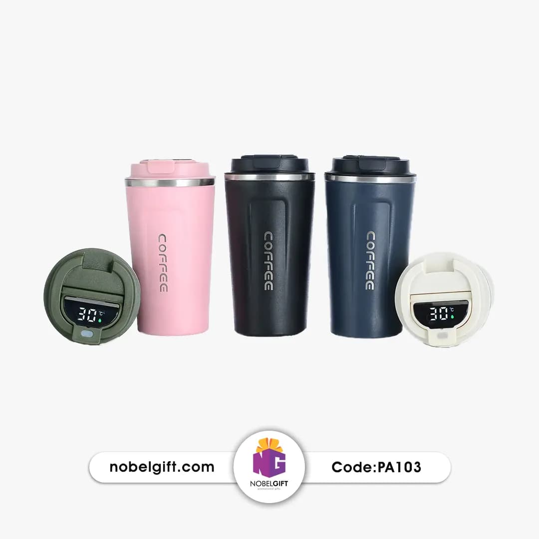 ماگ سفری هوشمند تبلیغاتی Coffee 1002 گنجایش 0.51 لیتر کد PA103