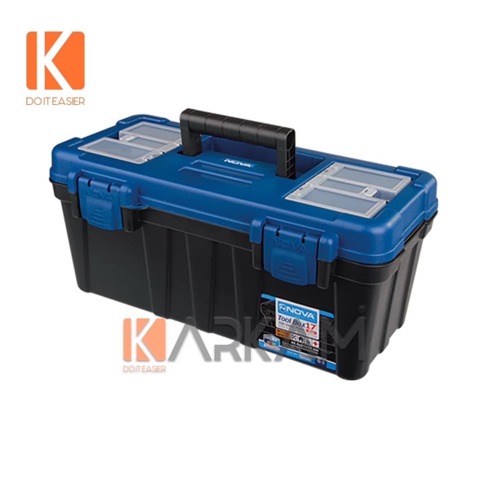 جعبه ابزار 17 اینچ باقفل پلاستیکی NTB-6017 نوا