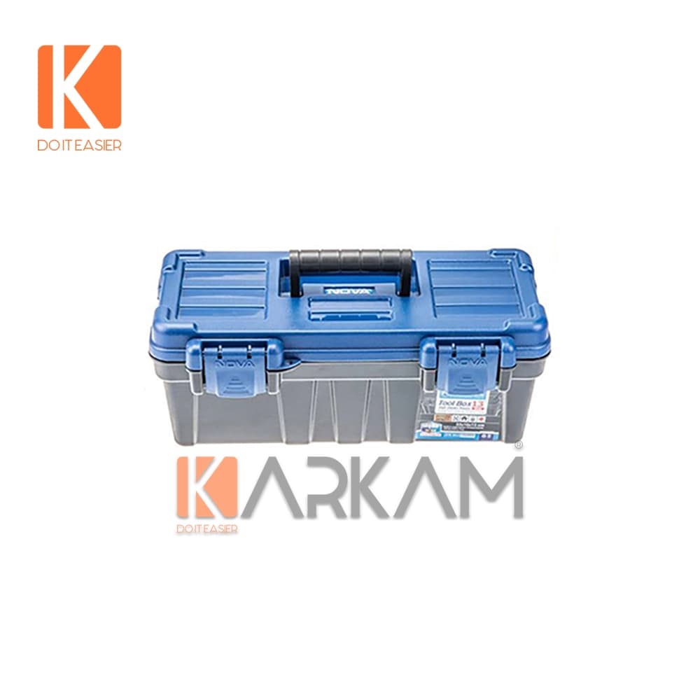 جعبه ابزار 13 اینچ باقفل پلاستیکی NTB-6013 نوا