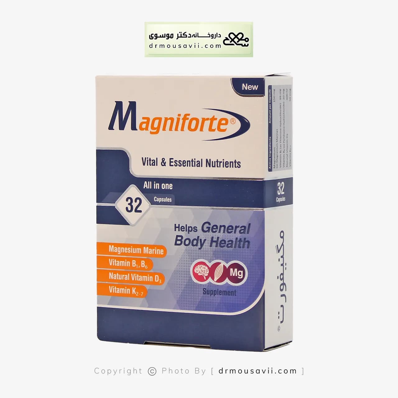 کپسول مگنیفورت هولیستیکا آرین سلامت سینا 32 عددی — تصویر ۶