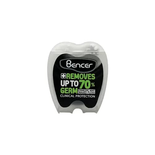 نخ دندان ذغالی بنسر با عصاره نعنا | Bencer Charcoal Dental Floss