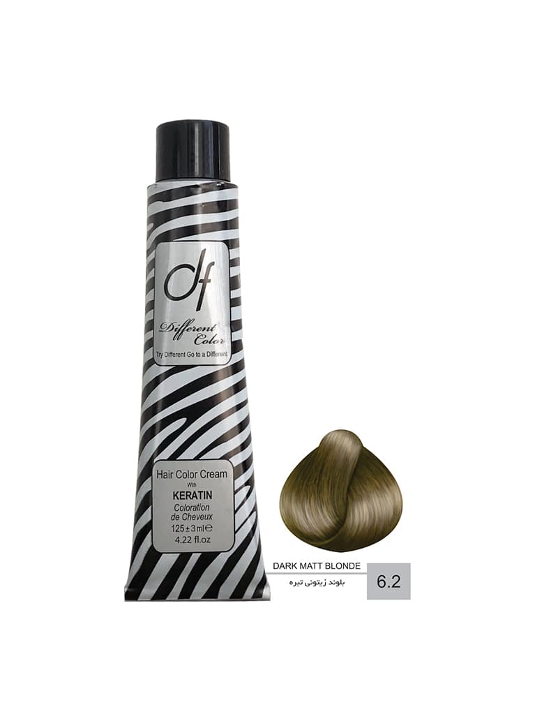 رنگ مو دیفرنت شماره 6.2 (MATT) حجم 125ml رنگ بلوند زیتونی تیره