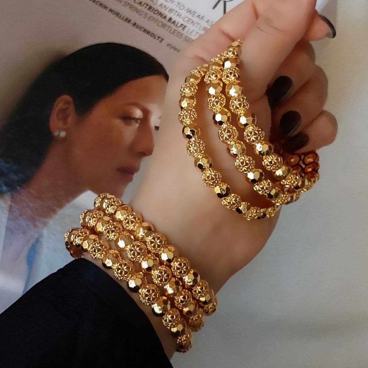 النگو طرح طلای توپی