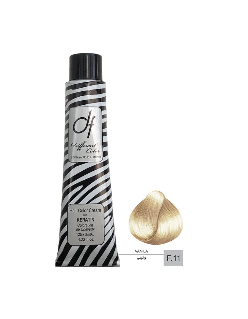 رنگ مو دیفرنت شماره F11 حجم 125ml رنگ وانیلی