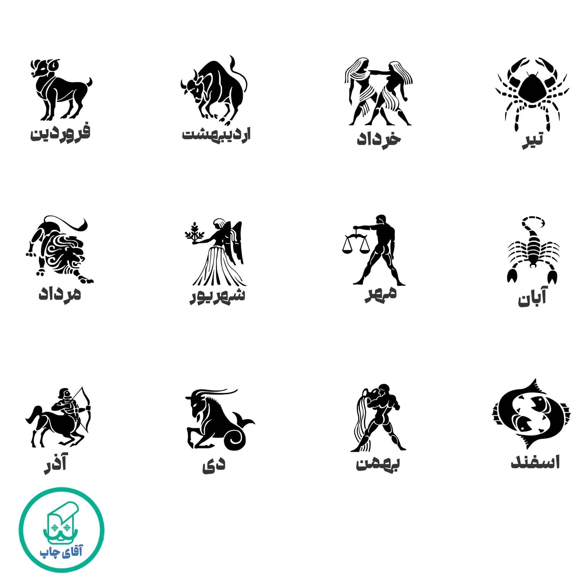 جاکلیدی ماه تولد آبان به صورت لیزری کد JK1007 — تصویر ۲