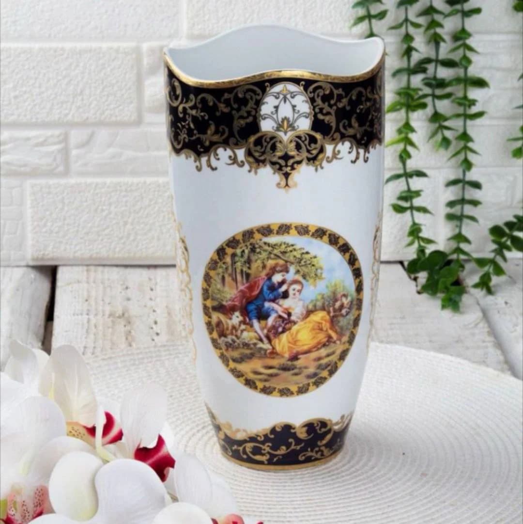 گلدان چینی طرح لیلی مجنون کد 8008