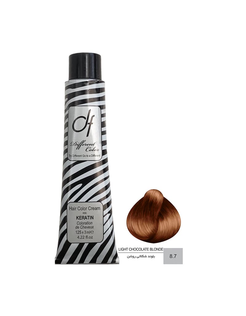 رنگ مو دیفرنت شماره 6.7 (CHOCOLATE) حجم 125ml رنگ بلوند شکلاتی تیره — تصویر ۳