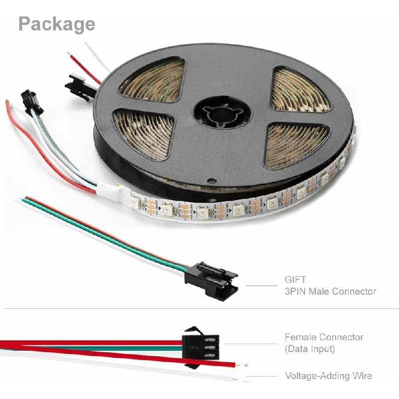 ریسه LED نواری RGB با چیپ WS2813B استاندارد IP30 – طول یک متر – 60 تراکم LED/m — تصویر ۲