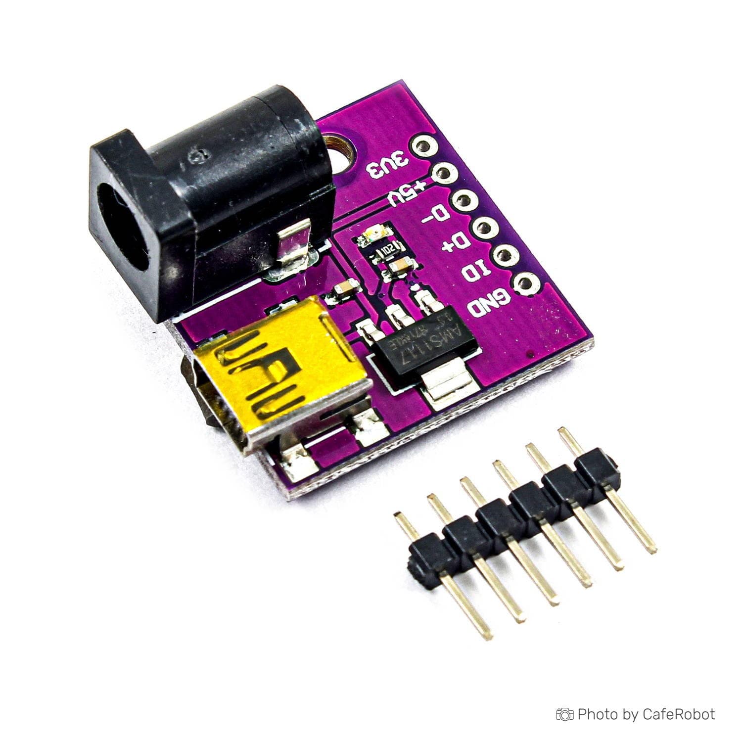 ماژول پاور AMS1117 3.3V دارای ورودی مینی USB / جک آداپتور — تصویر ۷