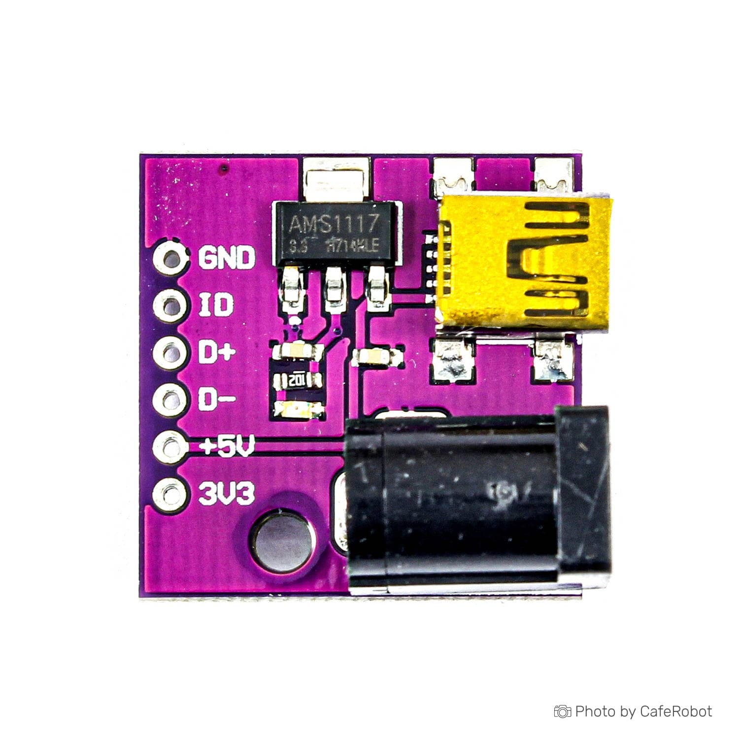 ماژول پاور AMS1117 3.3V دارای ورودی مینی USB / جک آداپتور — تصویر ۶