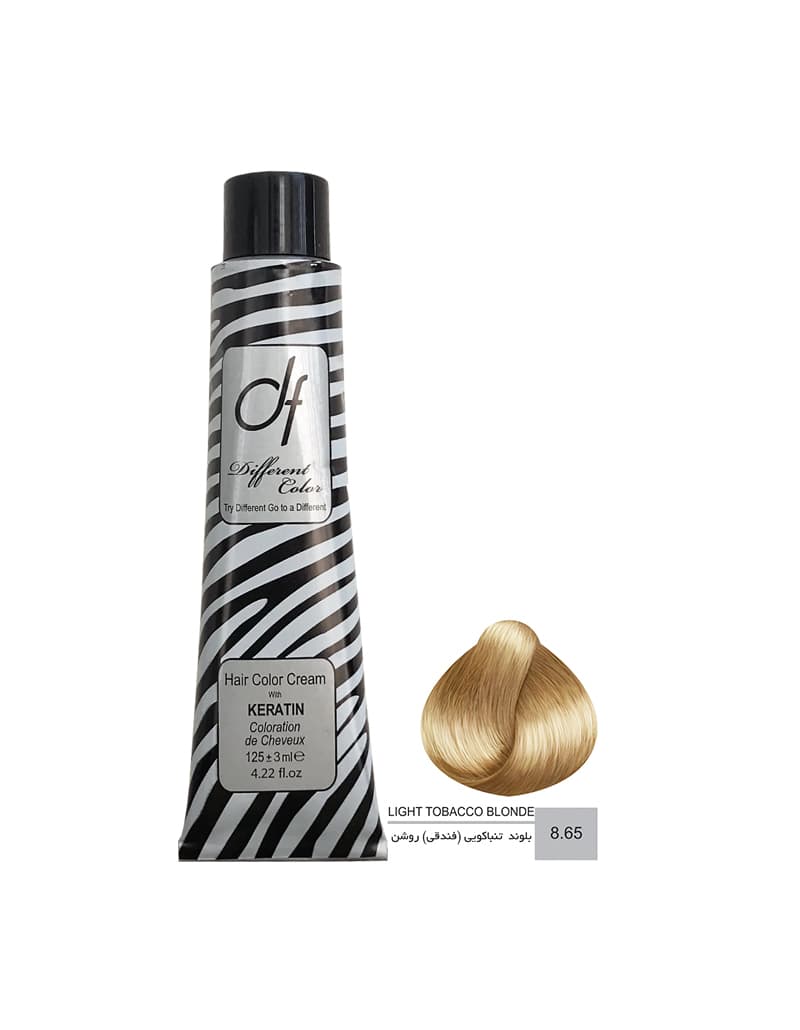 رنگ مو دیفرنت شماره 6.65 (TOBACCO) حجم 125ml رنگ بلوند تنباکویی(فندوقی)تیره — تصویر ۳