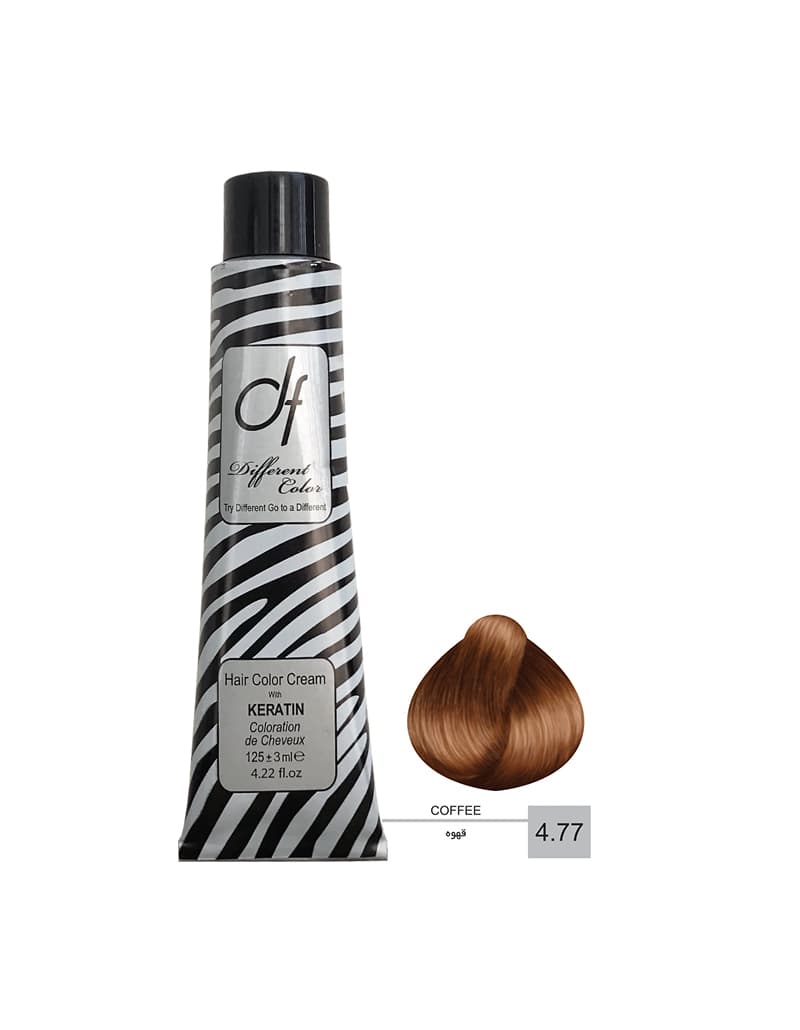 رنگ مو دیفرنت شماره 4.77 (COFFEE) حجم 125ml رنگ قهوه