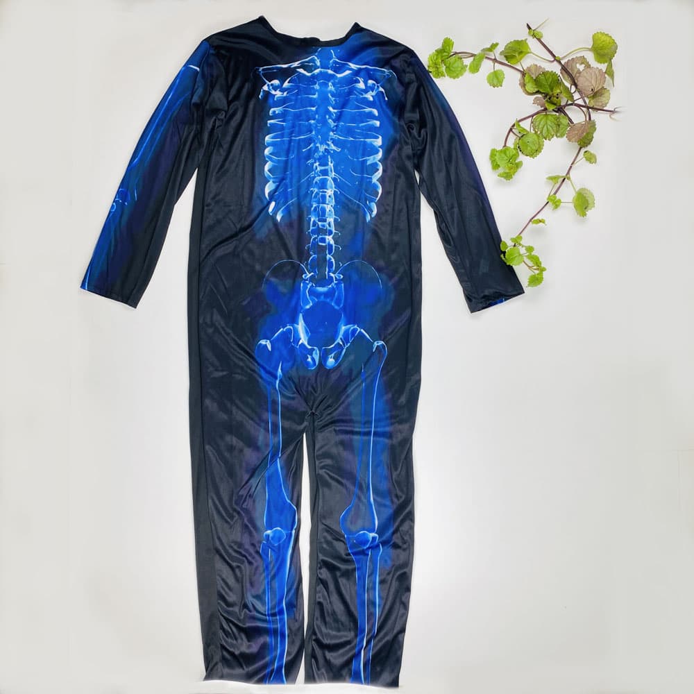 سرهمی پسرانه آستین بلند طرح اسکلت جلو بسته یقه گرد مشکی رنگ