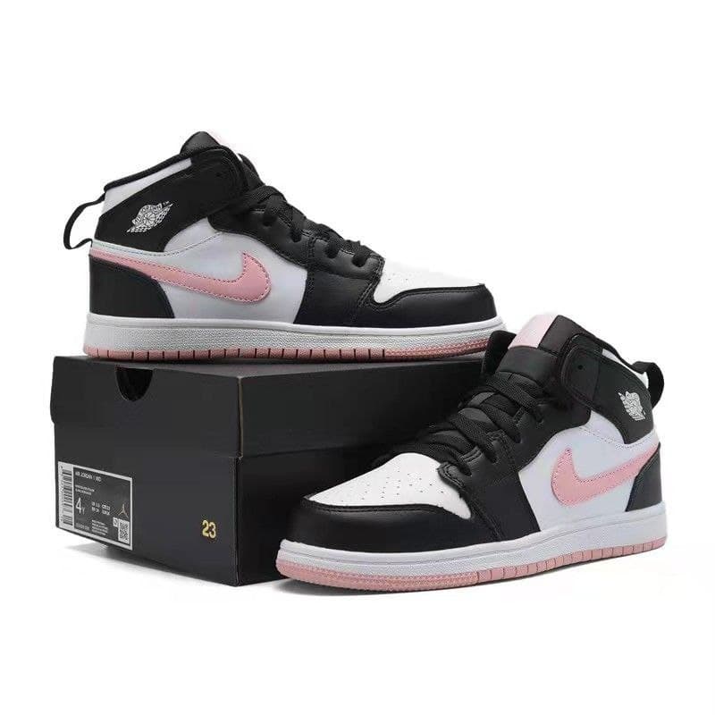 کتونی بچه گانه نایک ایر جردن ۱ ساقدار تیک صورتی Nike Air Jordan 1 high
