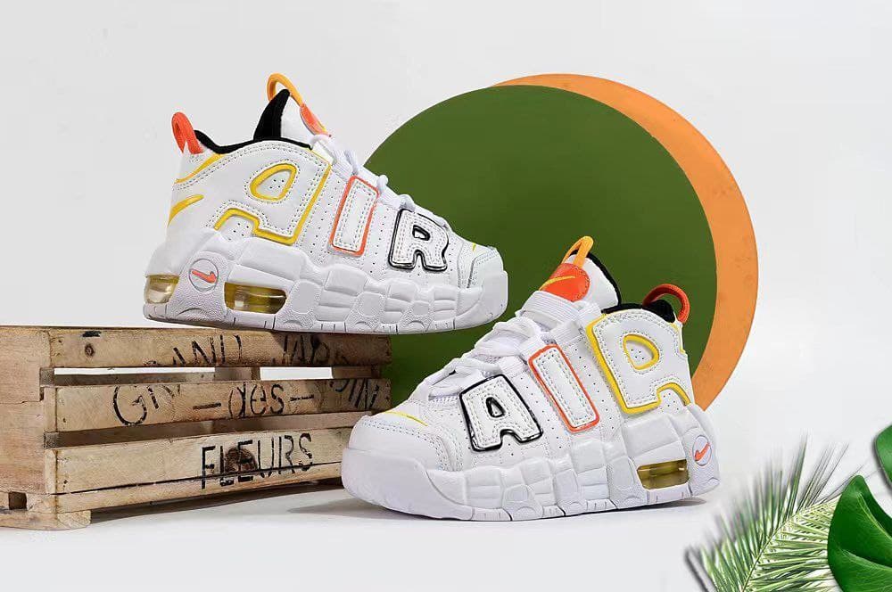 کتونی بچه گانه نایک ایر آپتمپو سفید Nike Air UPTEMPO